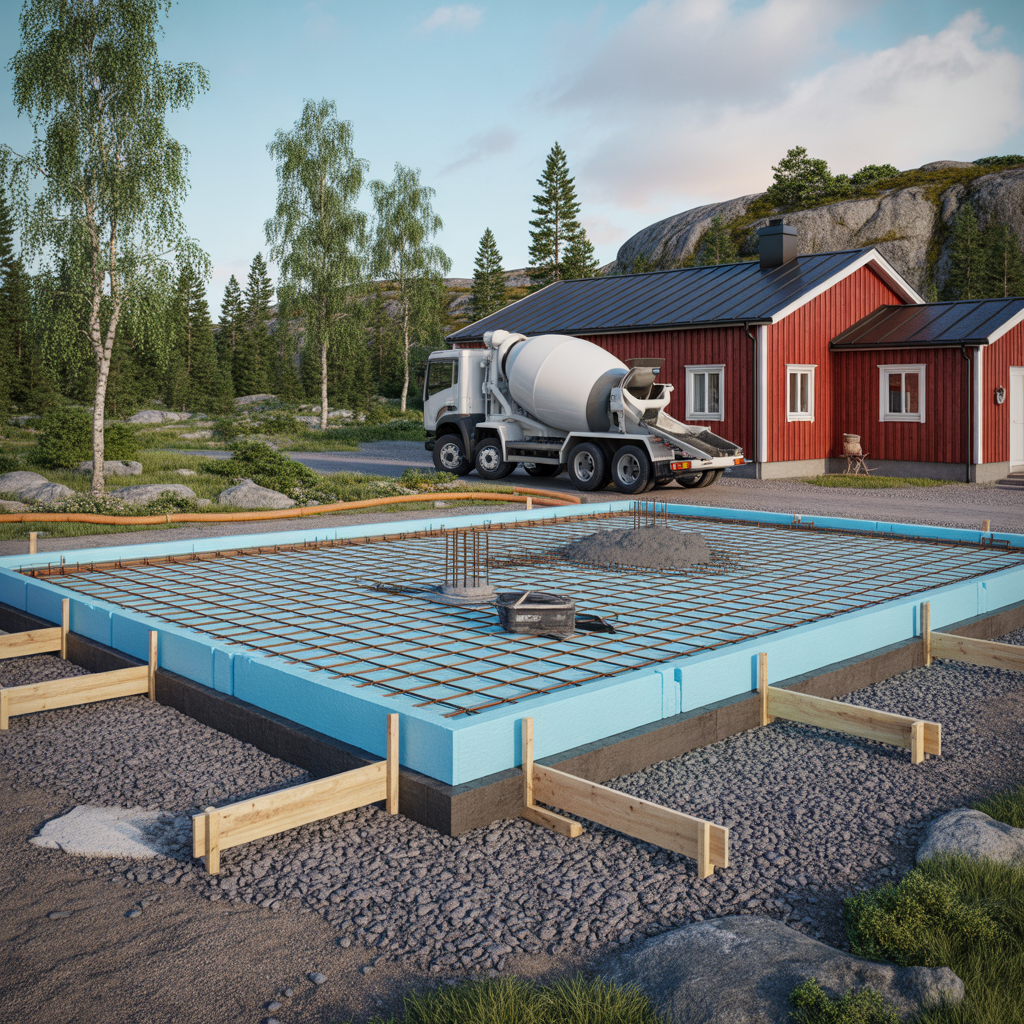 kostnad for att gjuta betongplatta till garage 2025