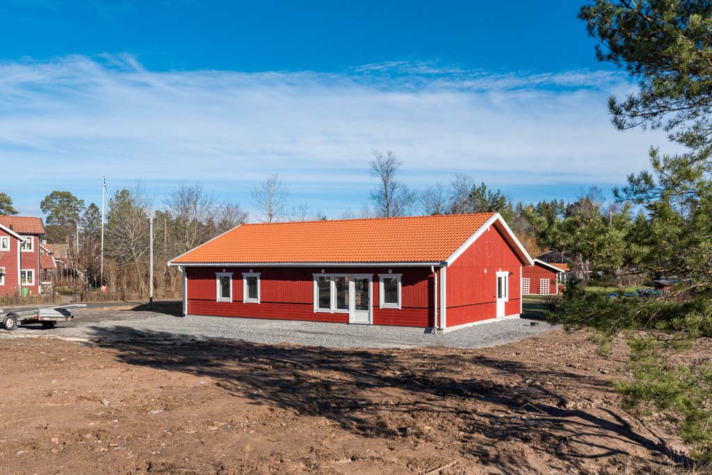 Stenläggning garageuppfart 100 kvm till villa. Kvisthamra Norrtälje