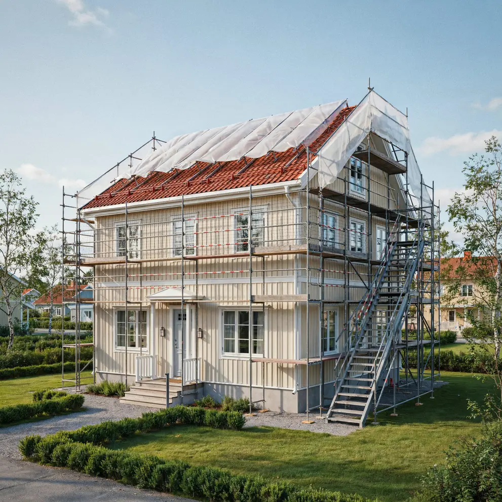 hyra byggstallning montera vaderskydd roslagen rimbo norrtalje norra stockholm